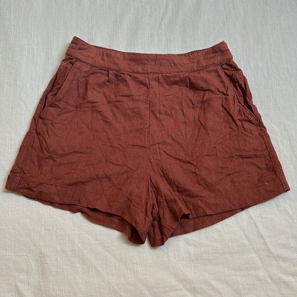 Abercrombie & Fitch Linen Blend Pull-On Shorts